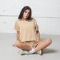 Short Sleeved Recycled Cotton Terry Crewneck